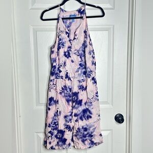 Simply Vera Vera Bradley - Pink Purple Floral Dress - Size Large